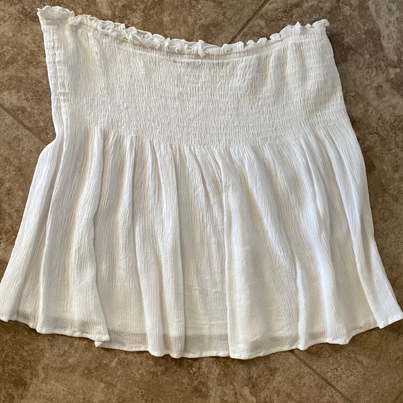 Zara Tops - White Zara strapless top. Size S